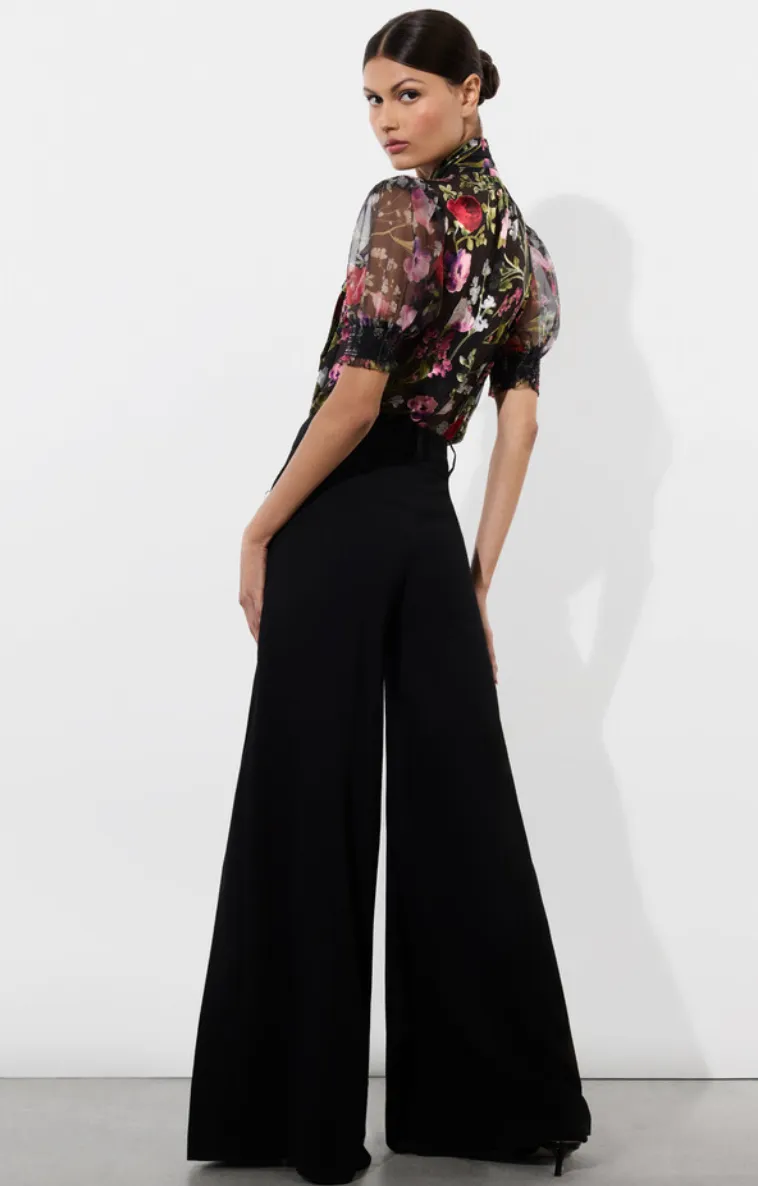 Alice & Olivia Brentley Puff-Sleeve Floral Dreams