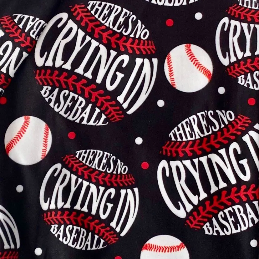 Baseball Moms! Their Biggest Fan! Super SOFT Yoga Band Leggings OS TC No Crying In Plus rts