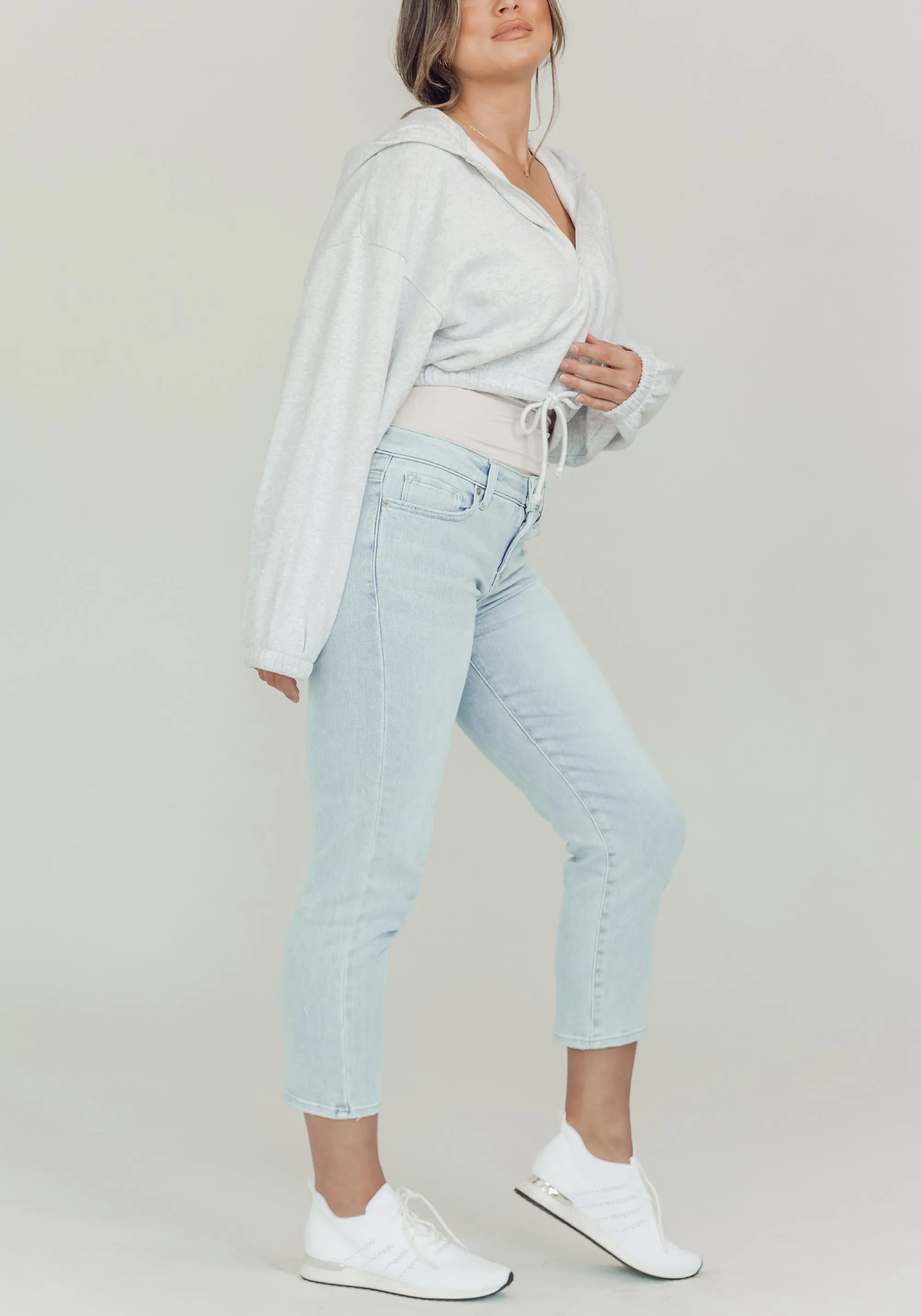 BLANQI® Denim Postpartum Support Straight Crop Jeans