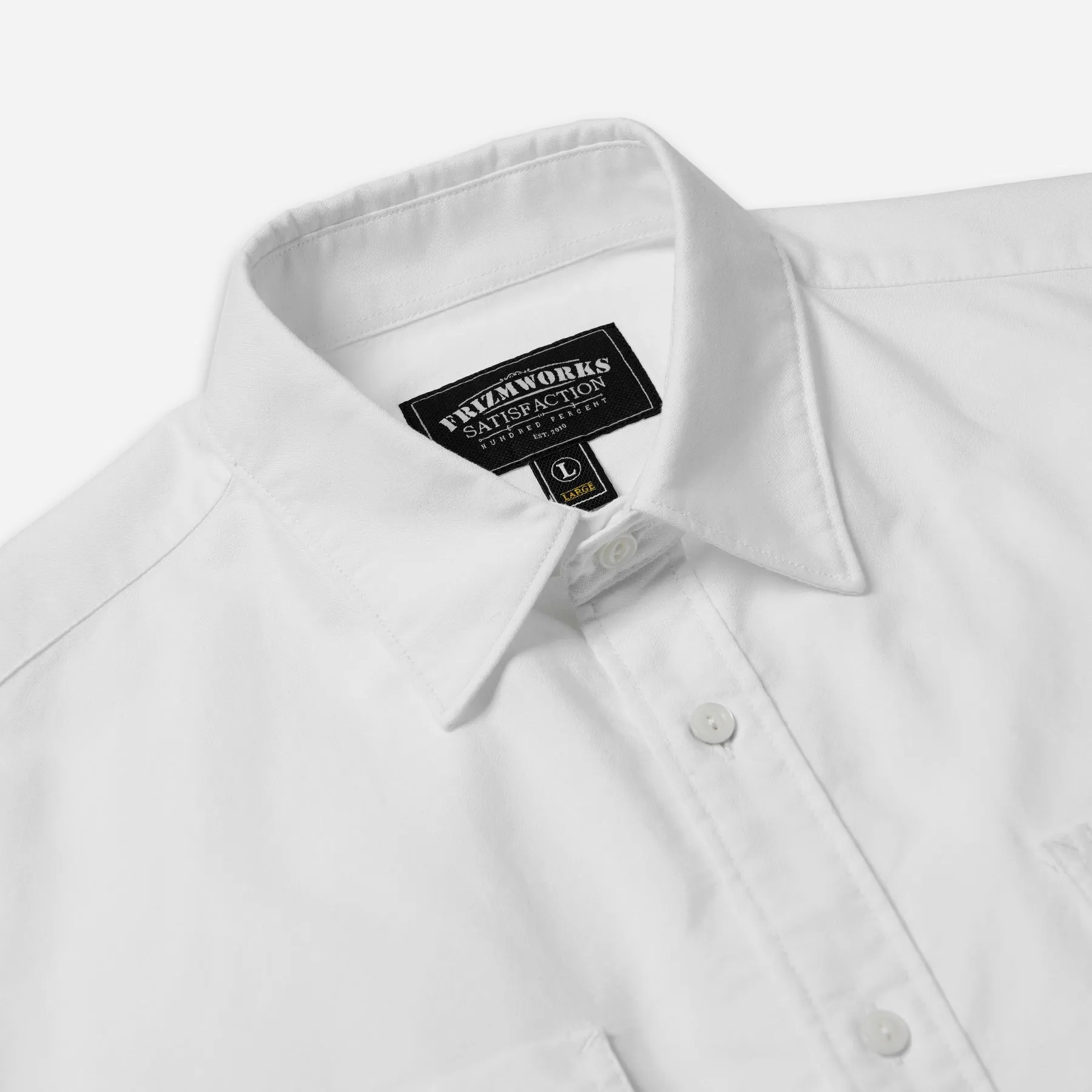 CIGARETTE POCKET CHAMBRAY SHIRT - WHITE