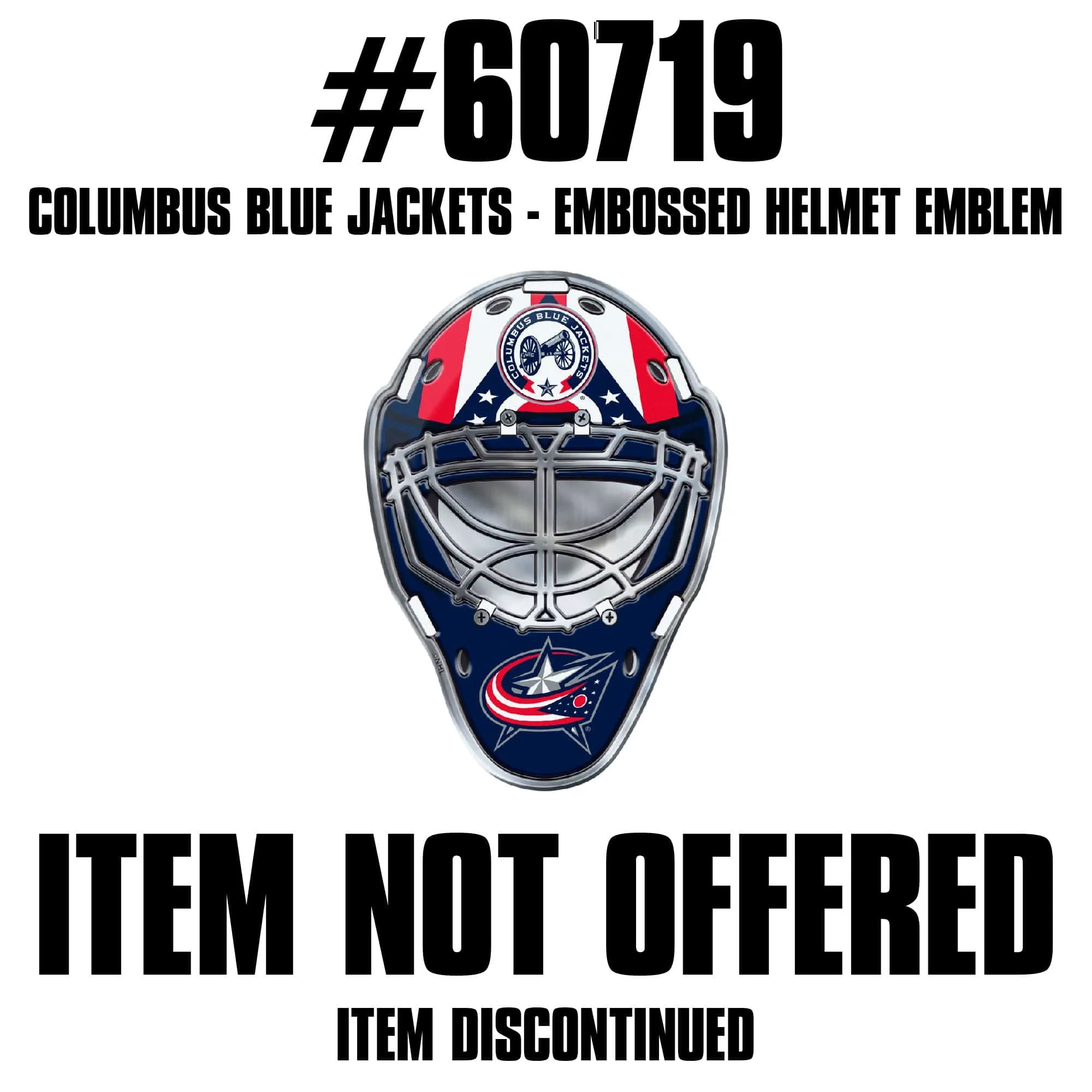 Columbus Blue Jackets Heavy Duty Aluminium Helmet Emblem