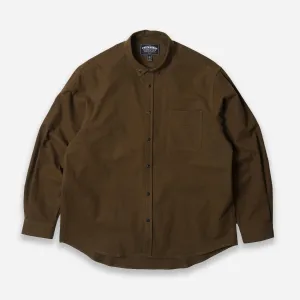 FLANNEL FRENCH SHIRT - OLIVE