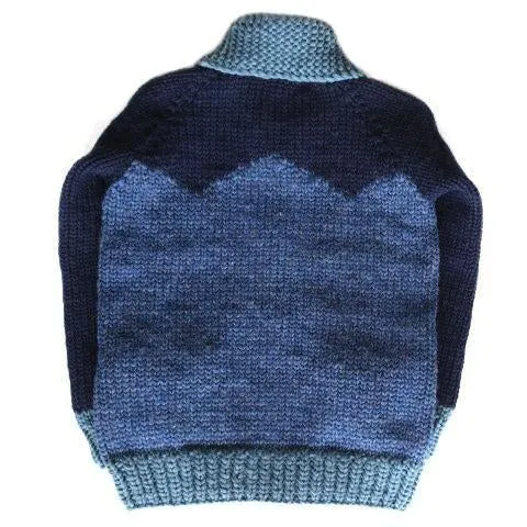 Granted Three Tone Block Chunky Knit- Indigo