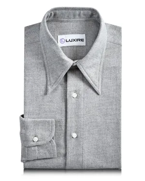 Heather Grey Gabardine Shirt