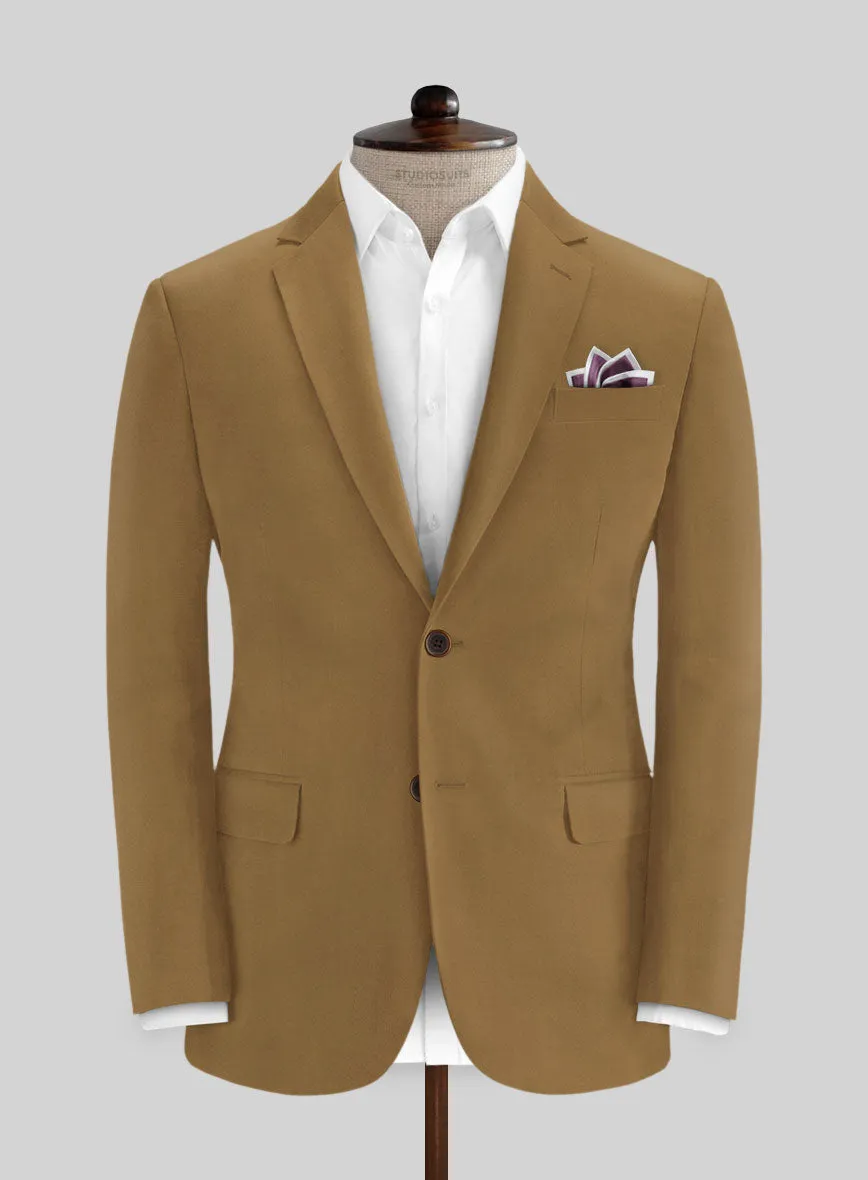 Italian Walnut Brown Cotton Stretch Jacket