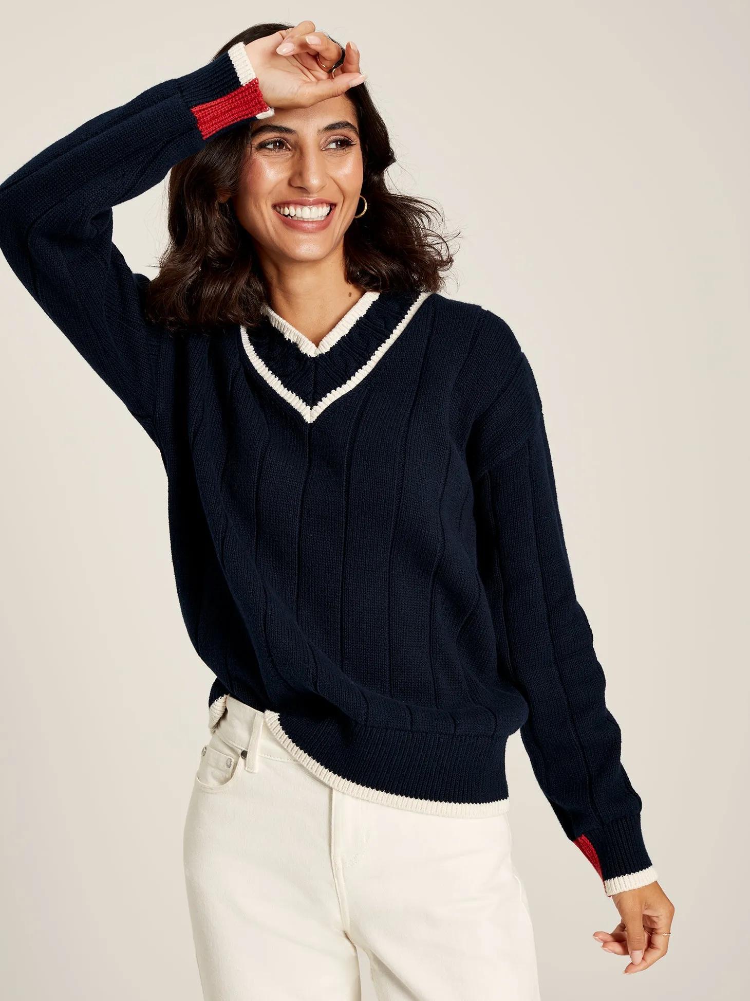 Joules Dawson V-Neck Cricket Jumper