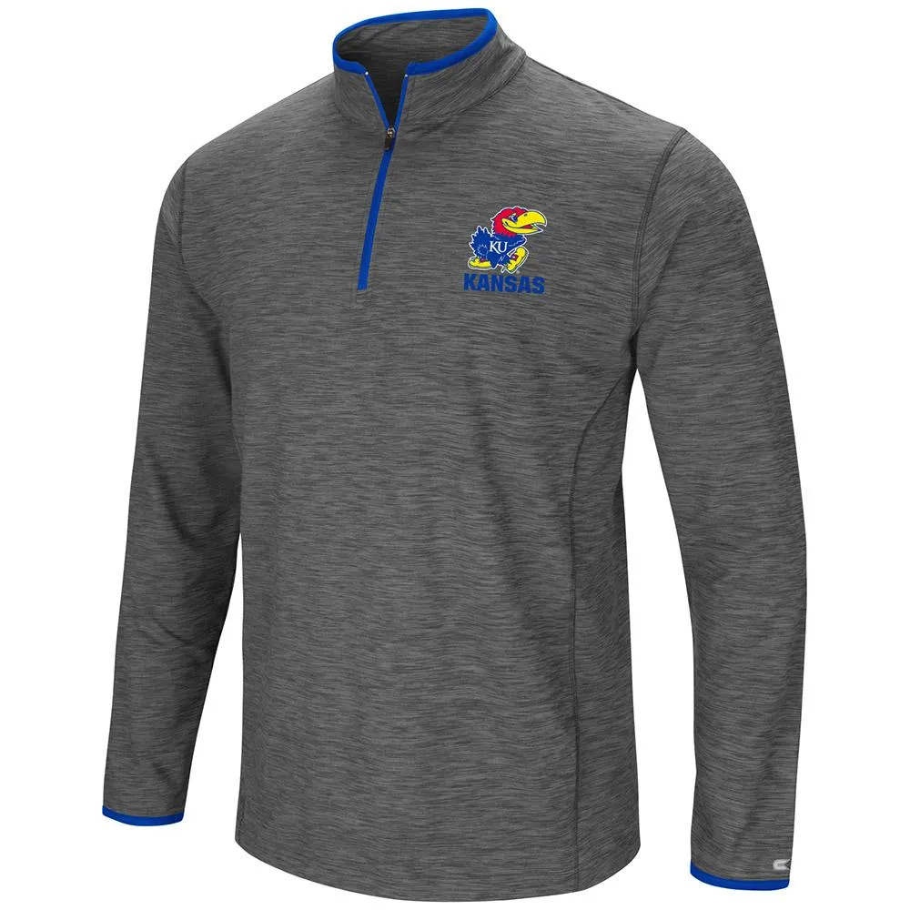 Kansas Jayhawks Colosseum Gray Diemert 1/4 Zip LS Pullover Windshirt