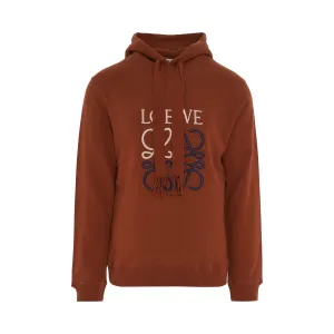 Logo Anagram Hoodie in Rust Red