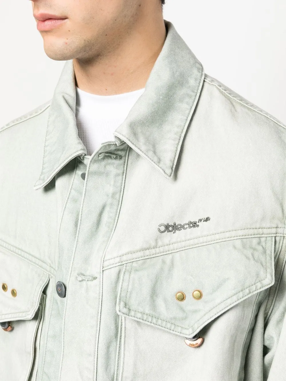 Logo-Embroidered Denim Jacket