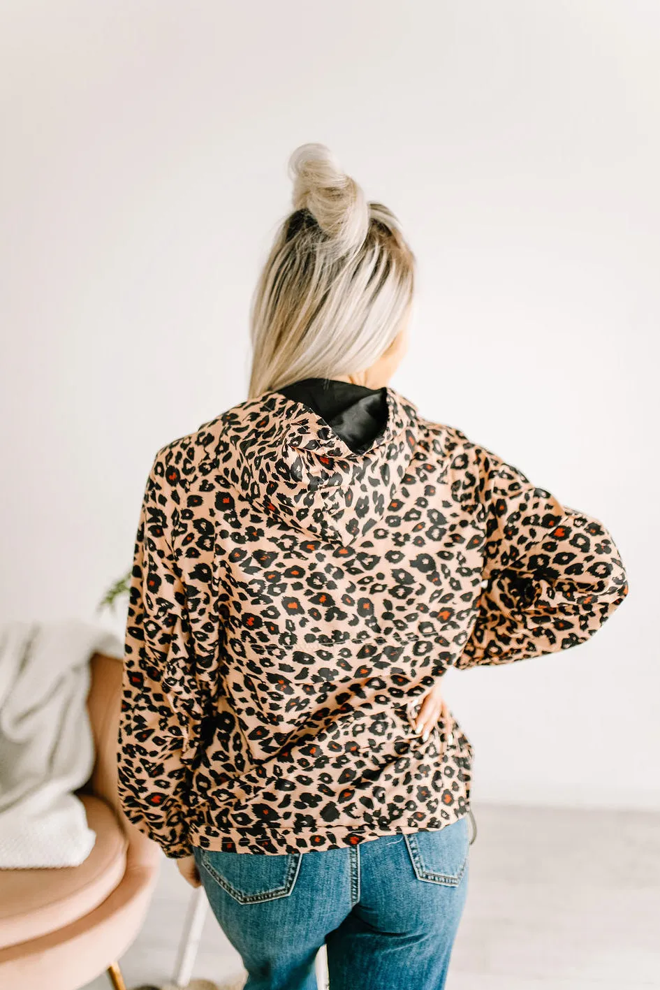 Lynn Leopard Windbreaker Hoodie