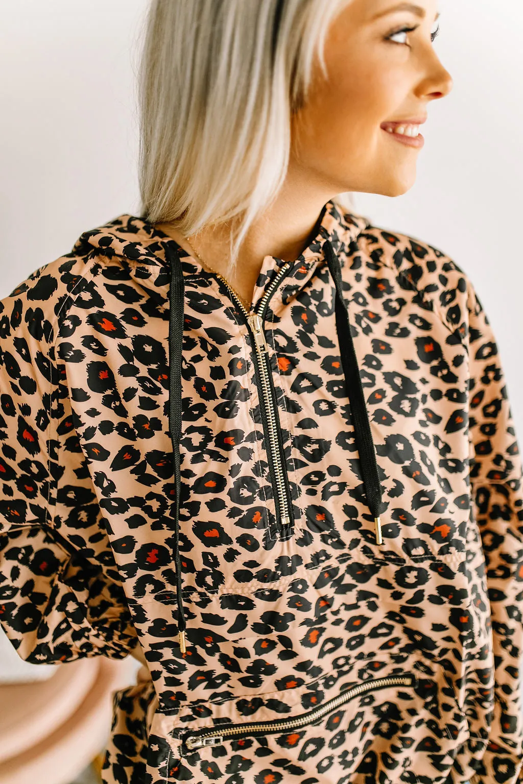 Lynn Leopard Windbreaker Hoodie