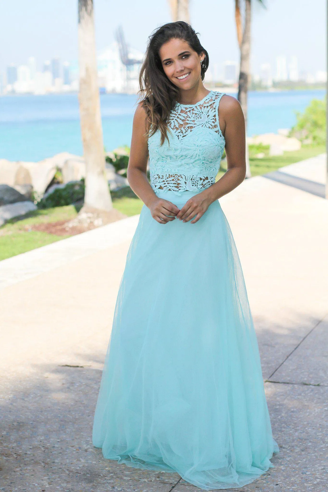 Mint Tulle Two Piece Set