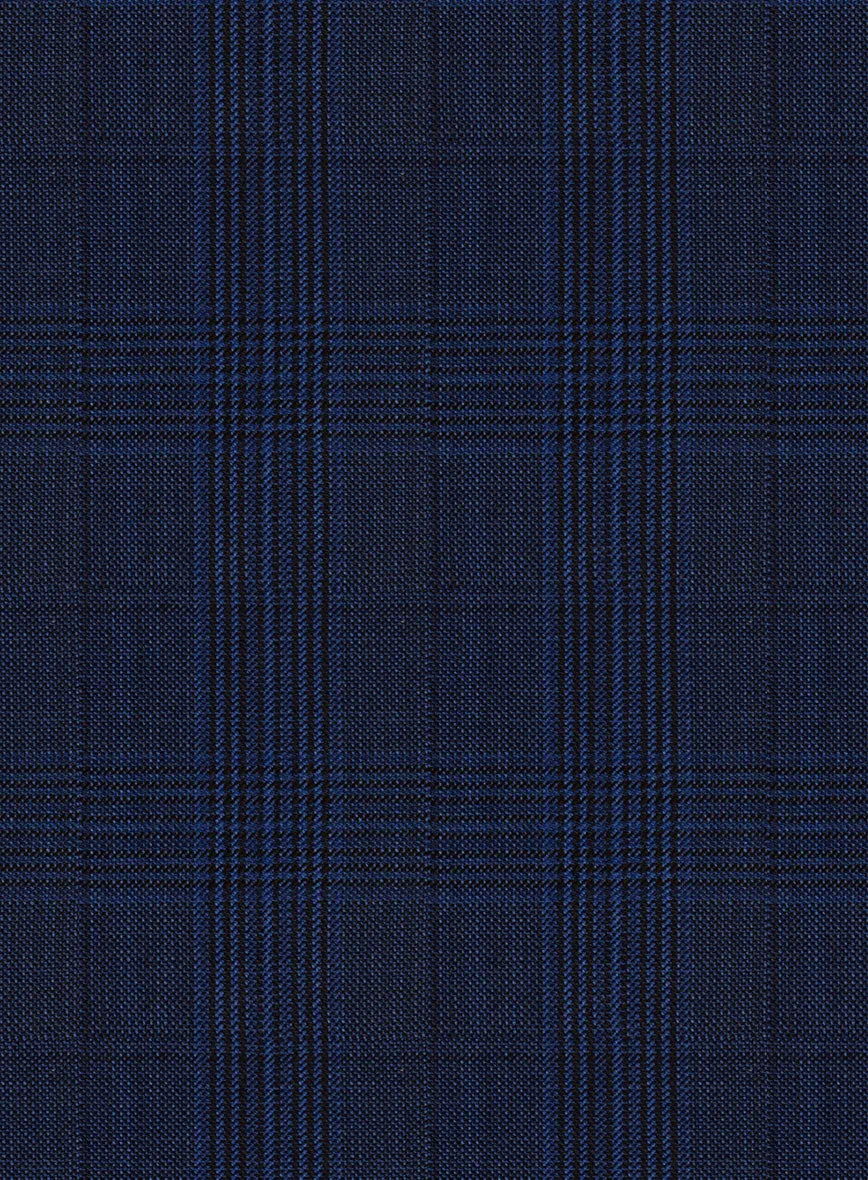 Napolean Xina Tartan Blue Wool Jacket