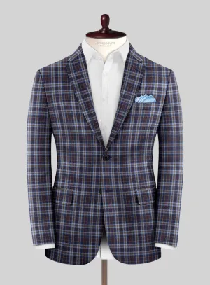 Noble Adrianna Check Wool Silk Linen Jacket