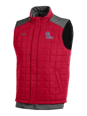 Ole Miss Rebels Under Armour Red Storm Loose Coldgear Full Zip Vest