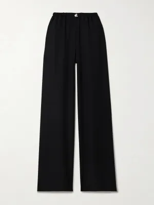 Playa pearl-embellished recycled-crepe wide-leg pants