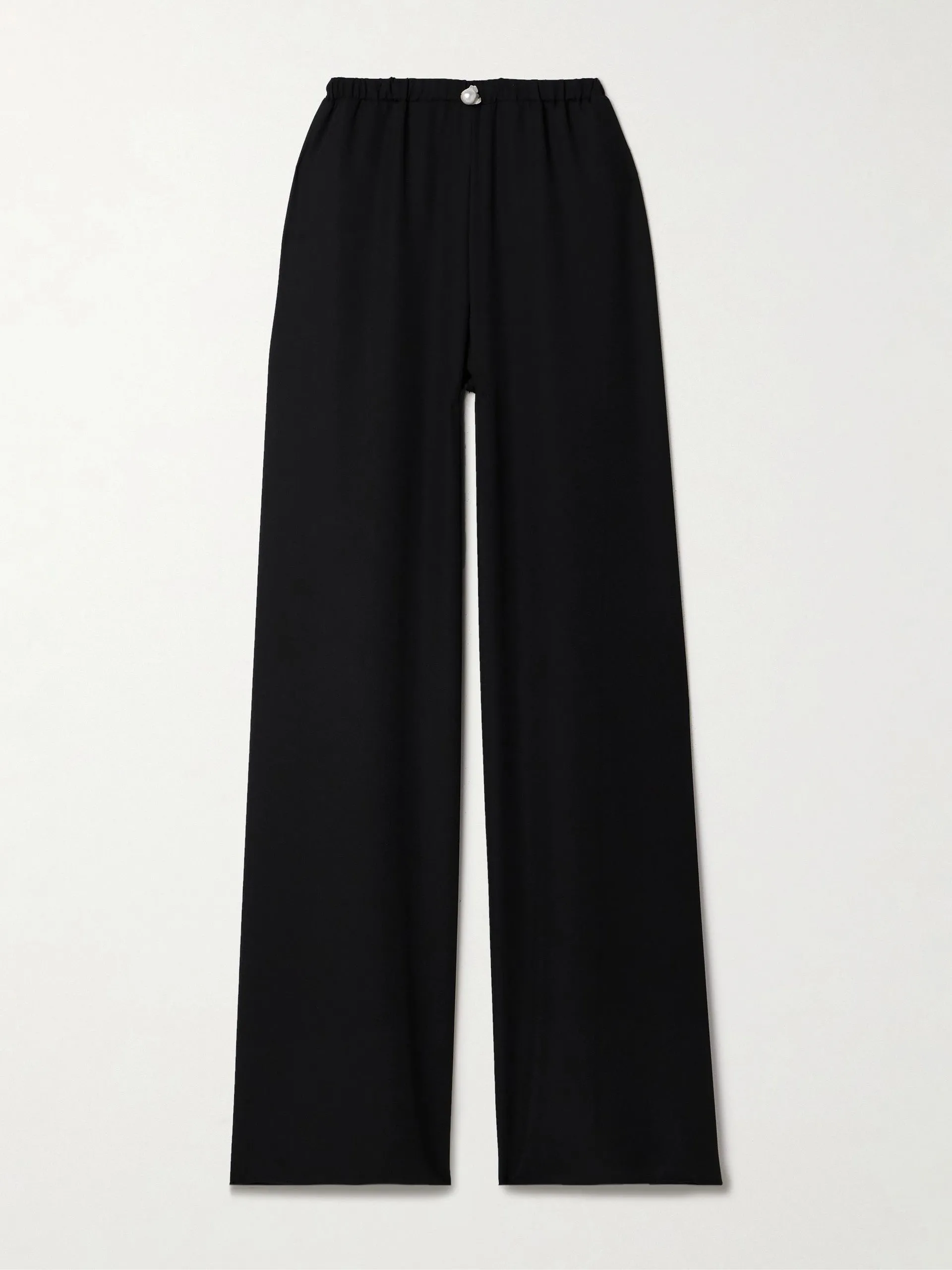 Playa pearl-embellished recycled-crepe wide-leg pants