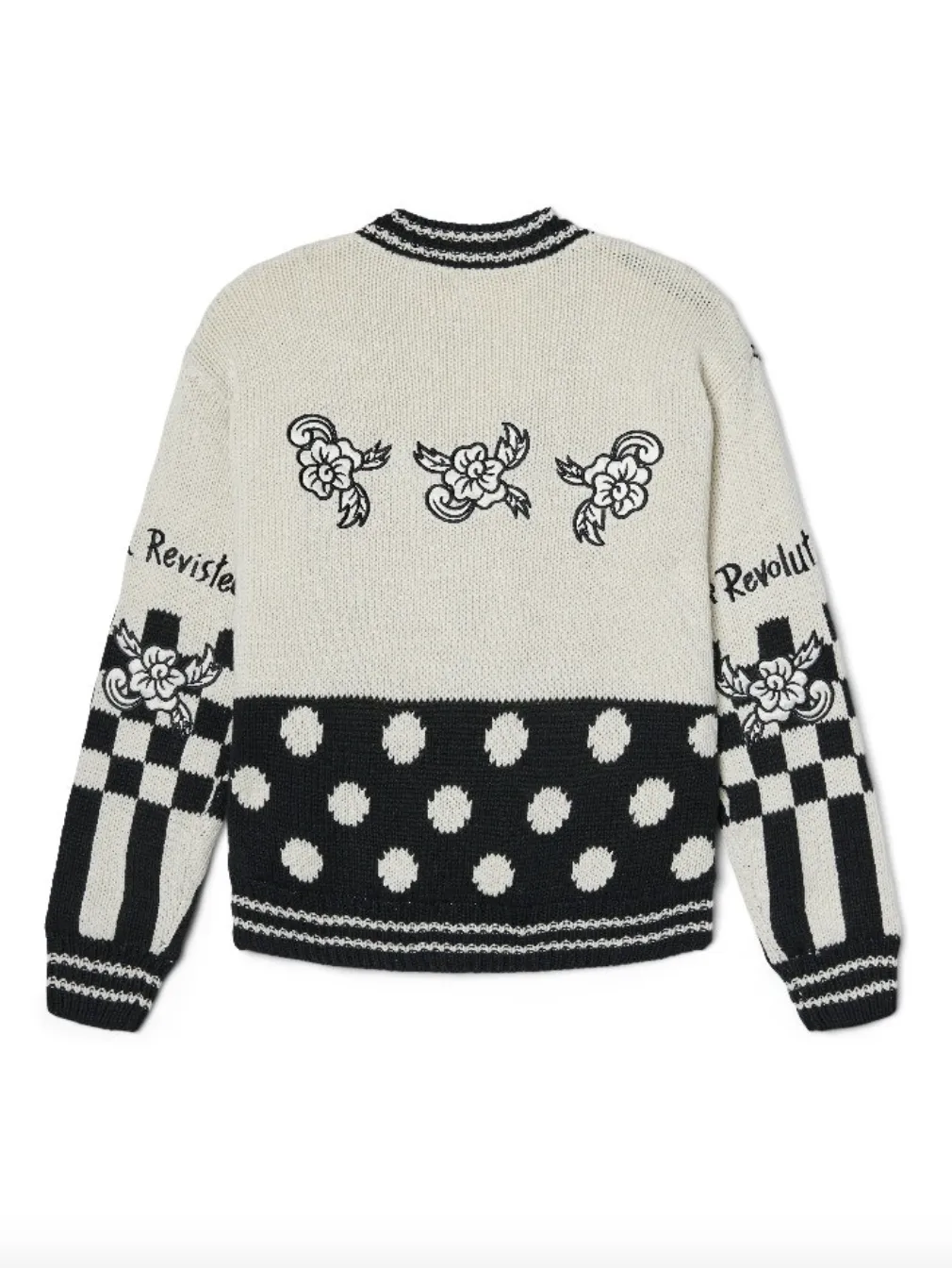 Pop Revolution Cardigan - Black / White