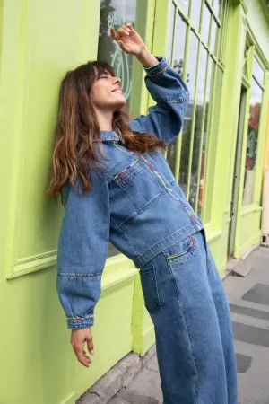 Rainbow Pencil Embroidered Jacket