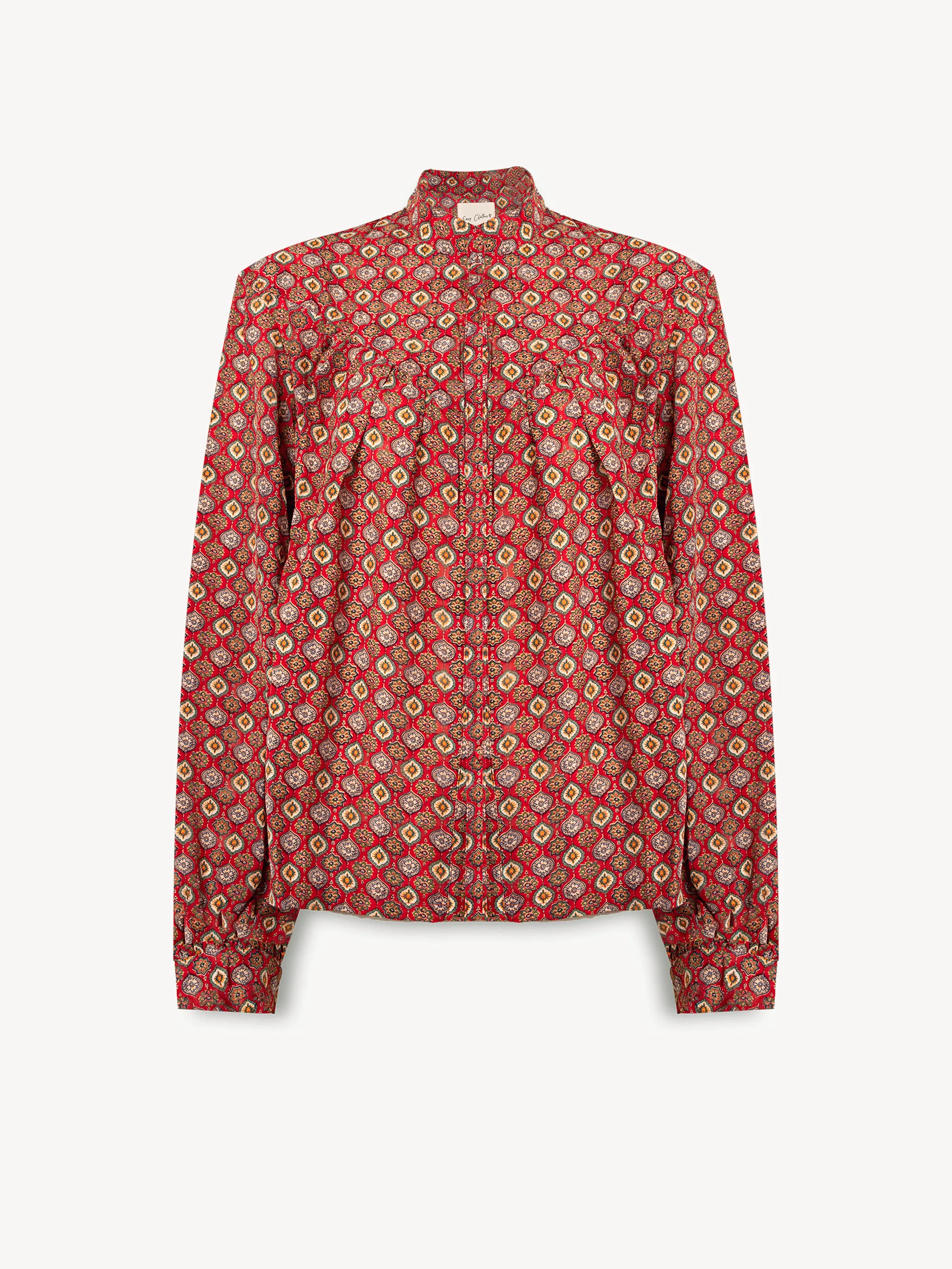 Red Patterned Morena Blouse