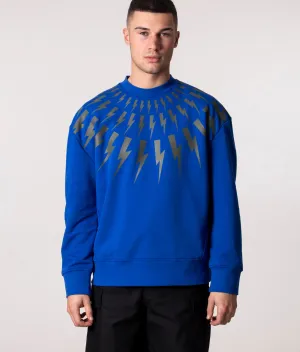 Relaxed Fit Fair Isle Thunderbolt Sweatshirt