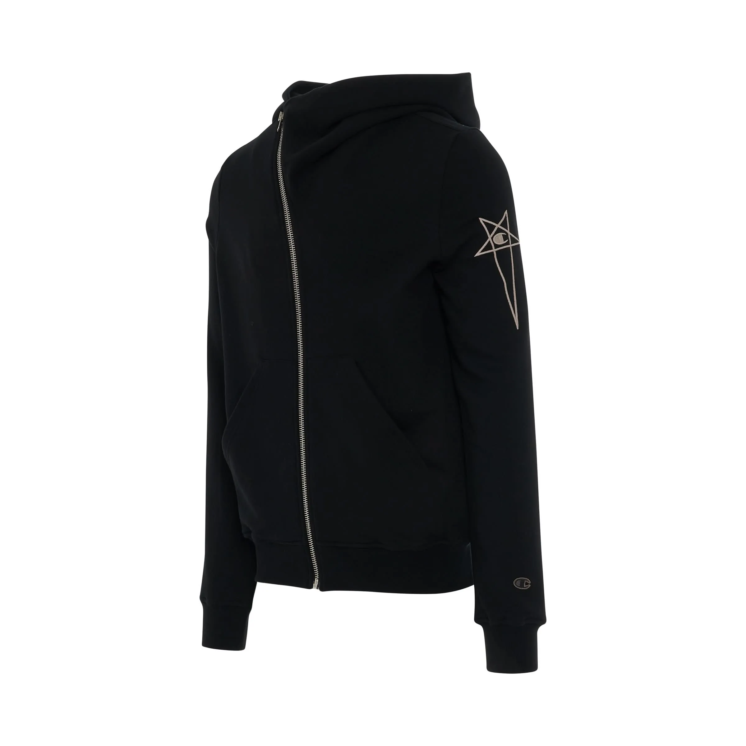 Rick Owens x Champion Knit Mountain Hoodie in Black