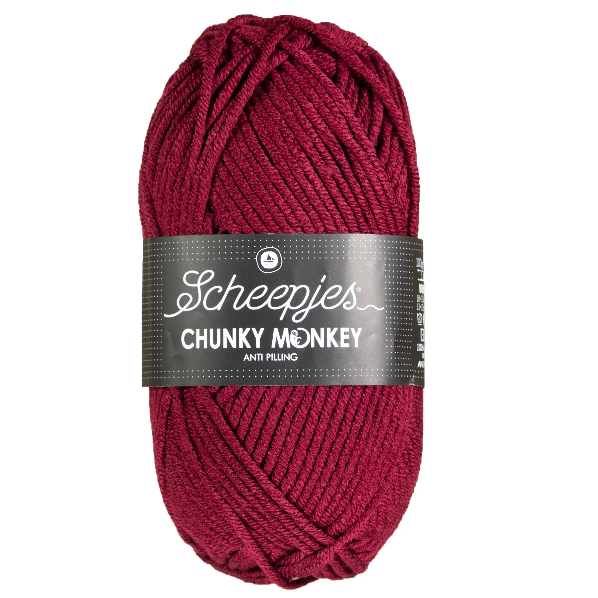 Scheepjes Chunky Monkey Yarn - 1035 Maroon