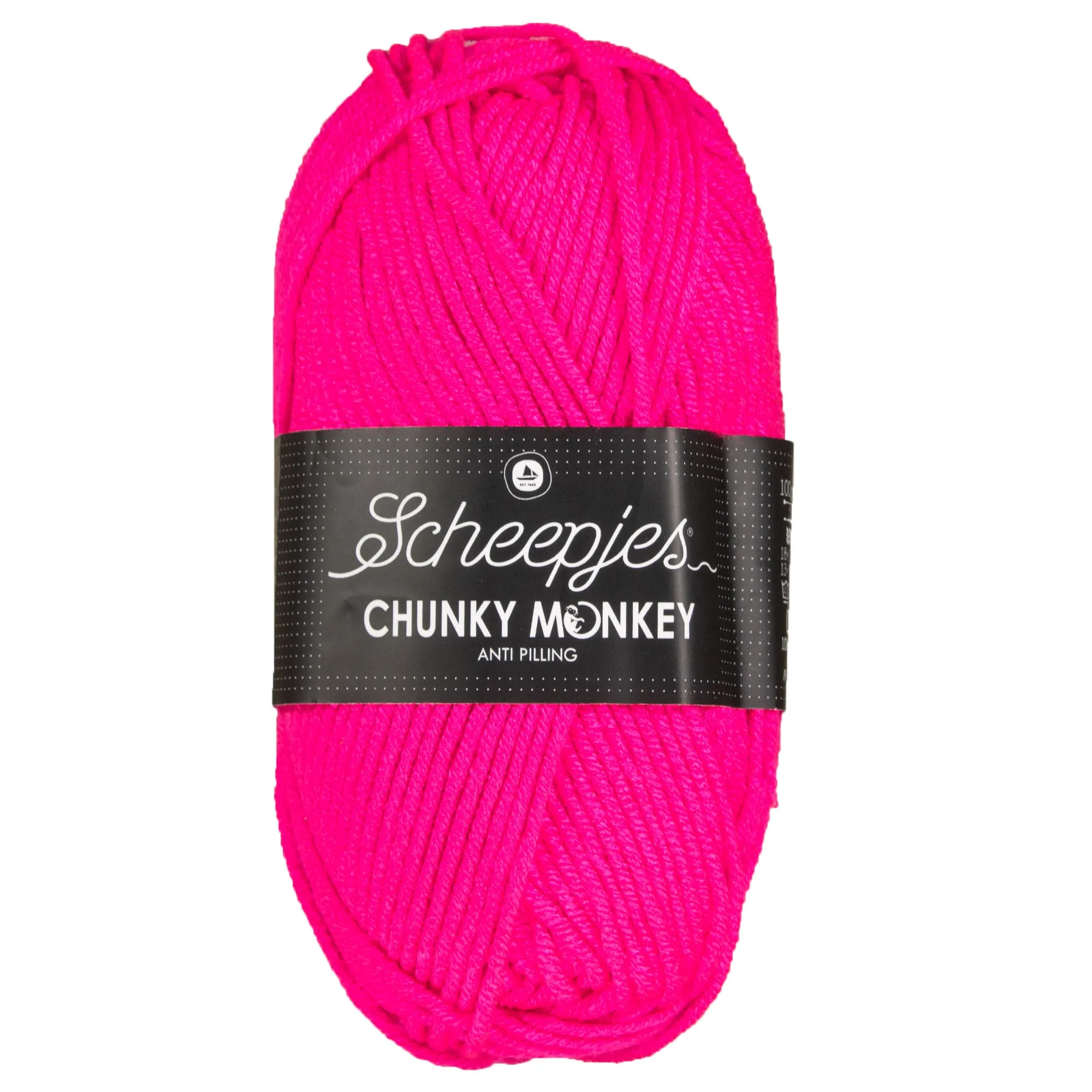 Scheepjes Chunky Monkey Yarn - 1257 Hot Pink