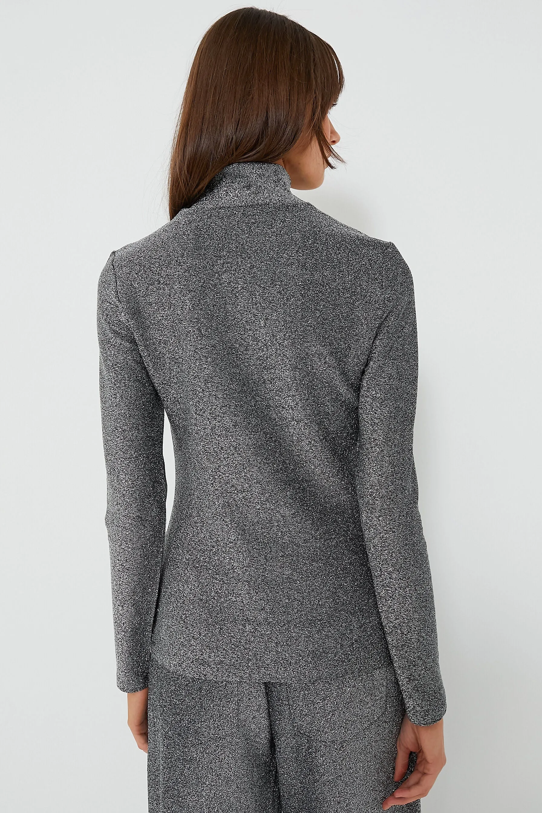 Shimmer Gray Jacka Turtleneck