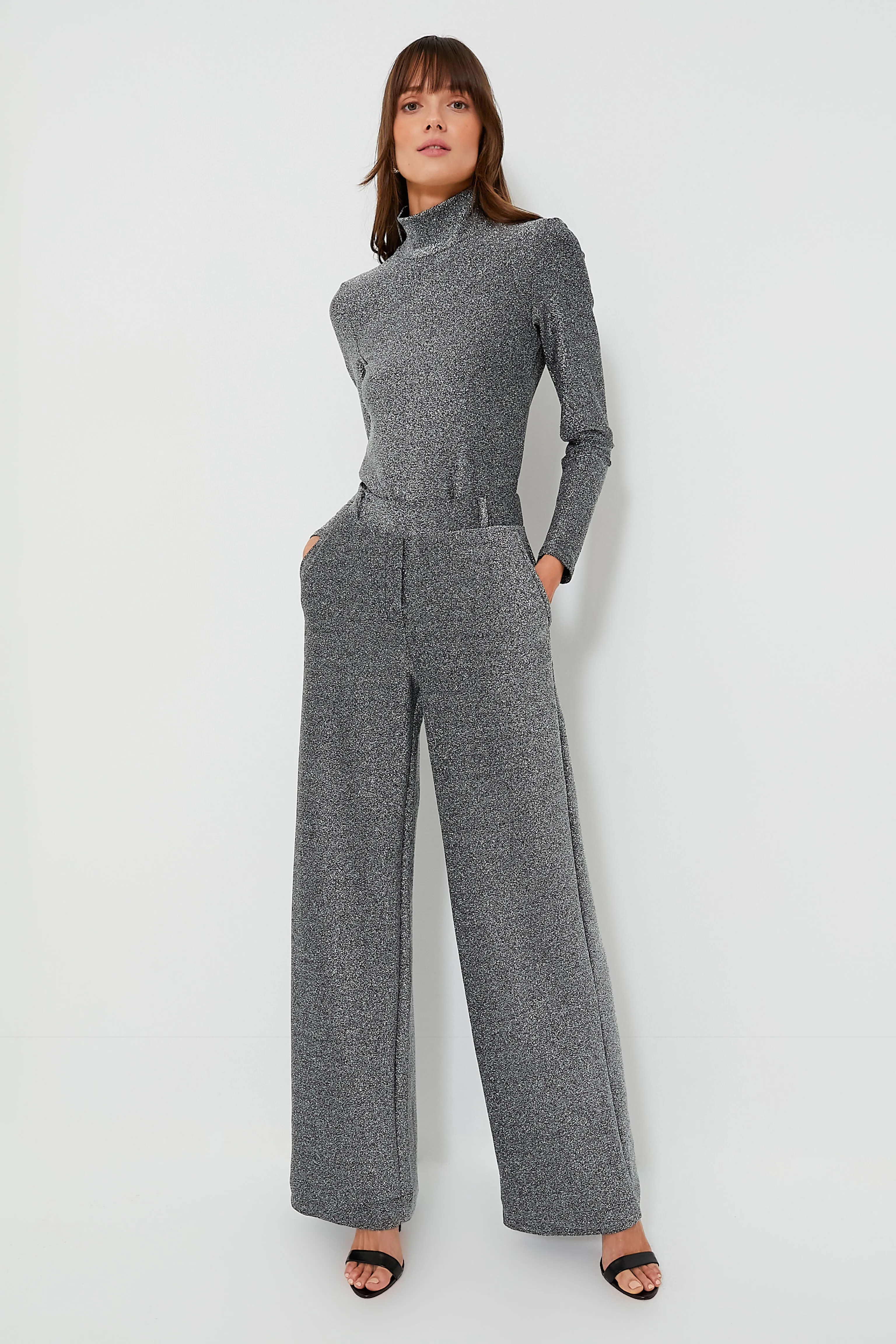 Shimmer Gray Jacka Turtleneck