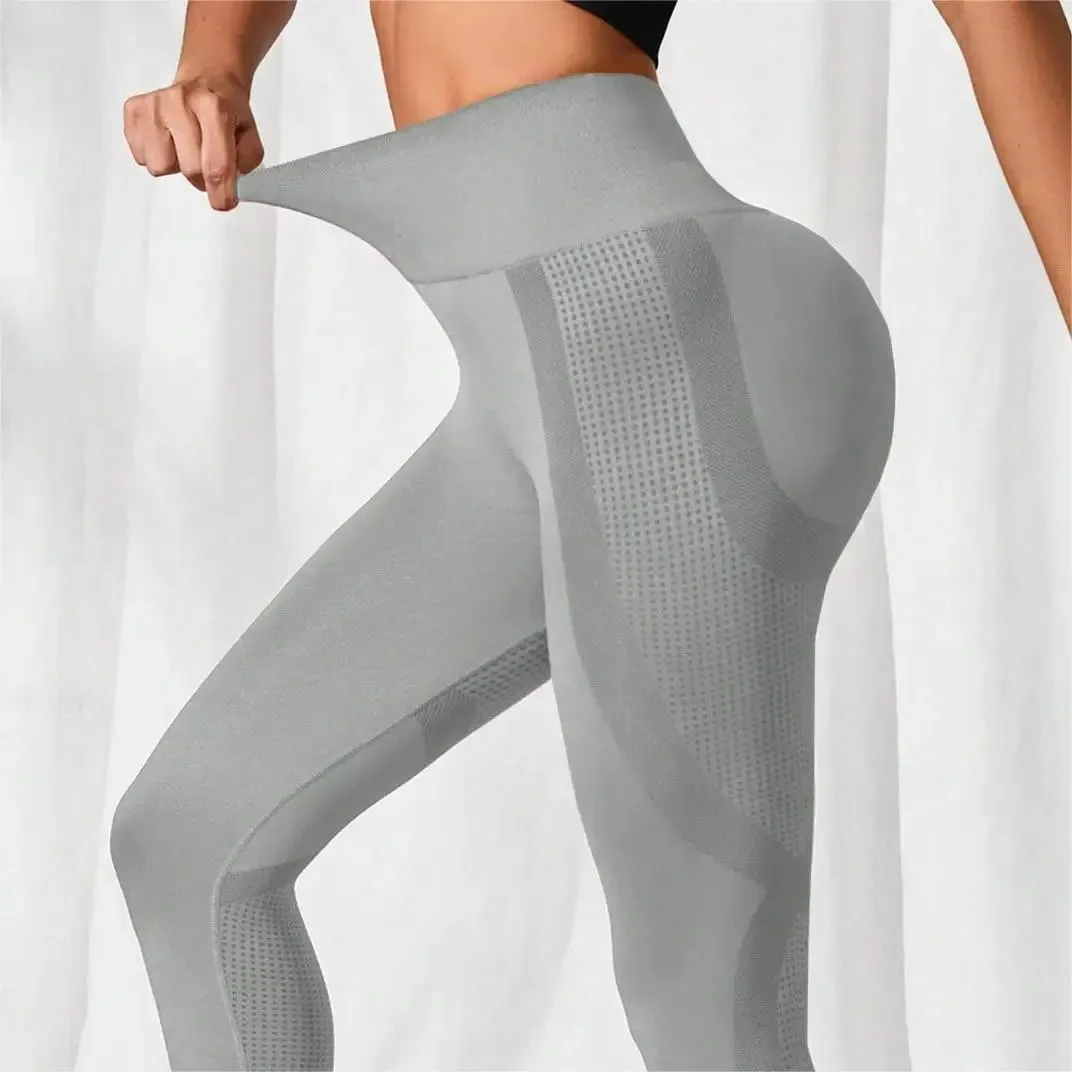 Solid High Elastic Knitting Gym Fashion Legging