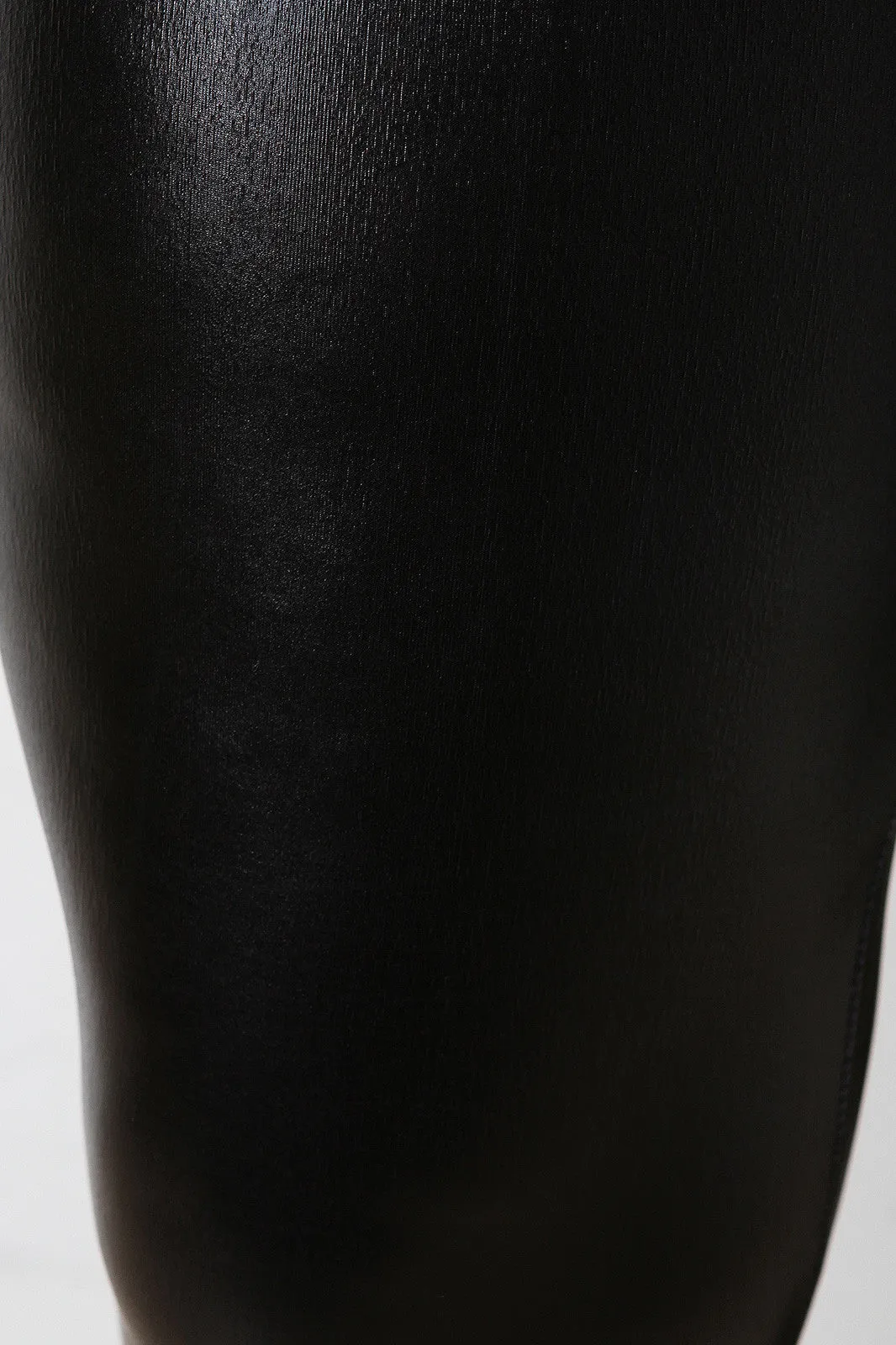 Stretchy Sleek Vegan Leather Leggings