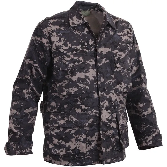 Subdued Urban Digital Camouflage - Military BDU Shirt - Polyester Cotton