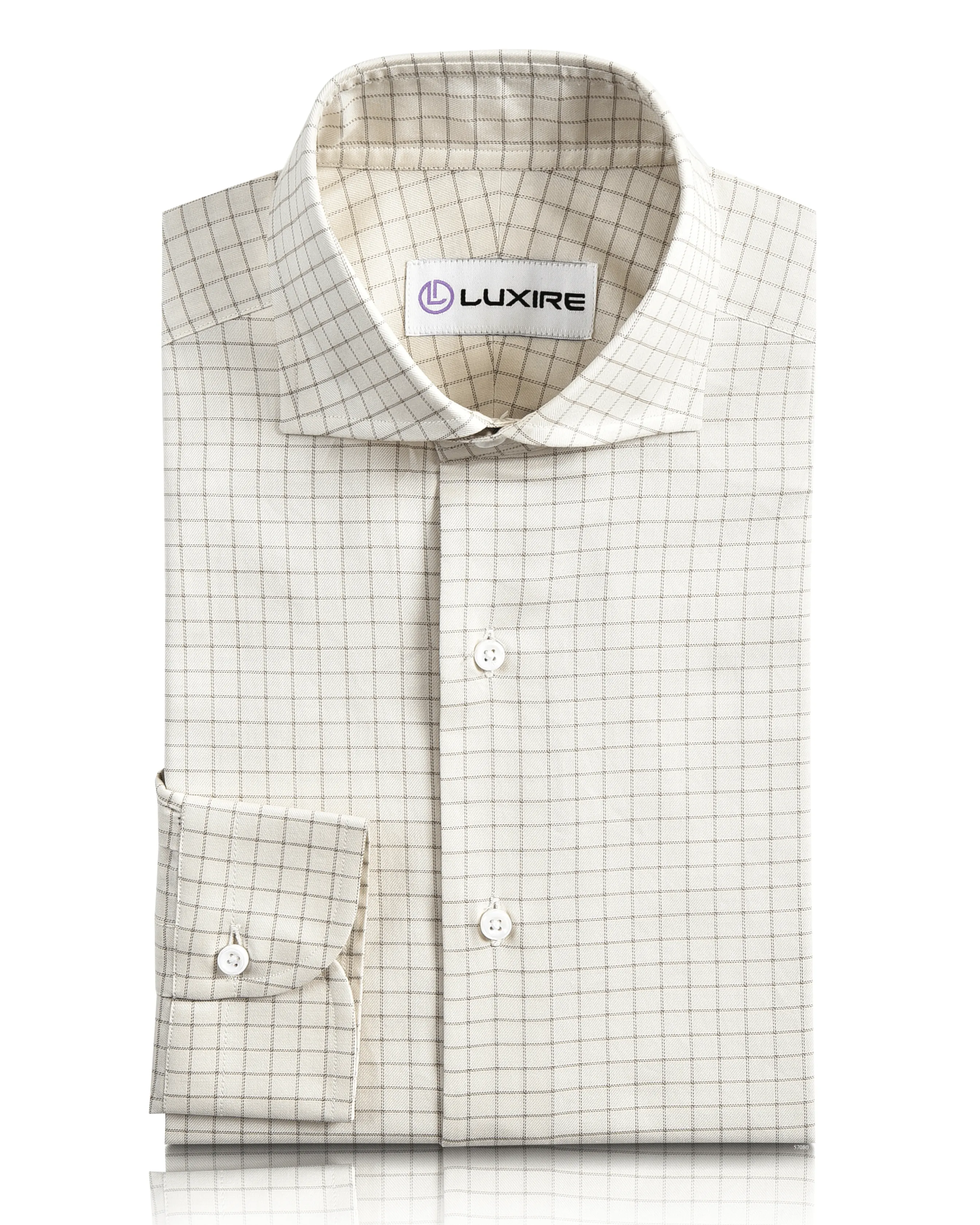 Traditional Cream Tan Graph Checks Shirt