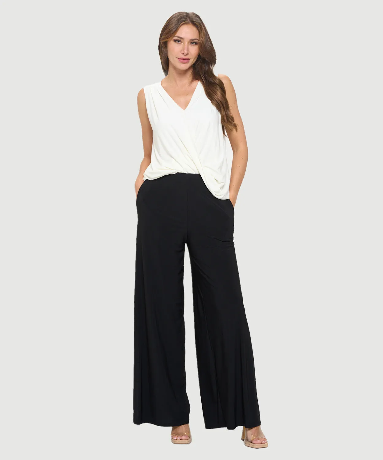 Wide Leg Side Slit Pant