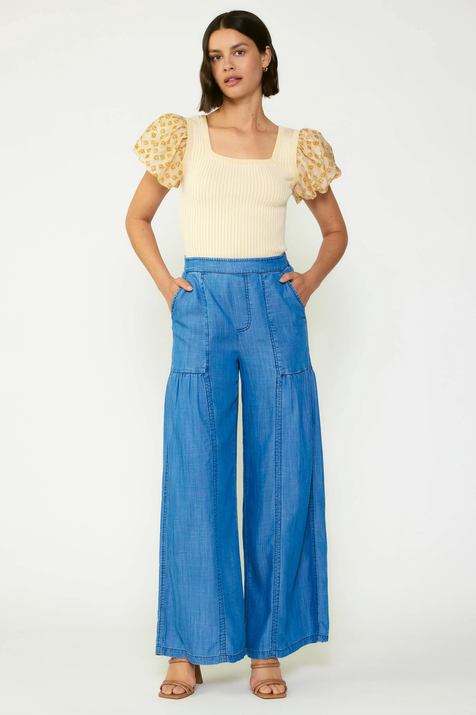 Wide Leg Tiered Pants